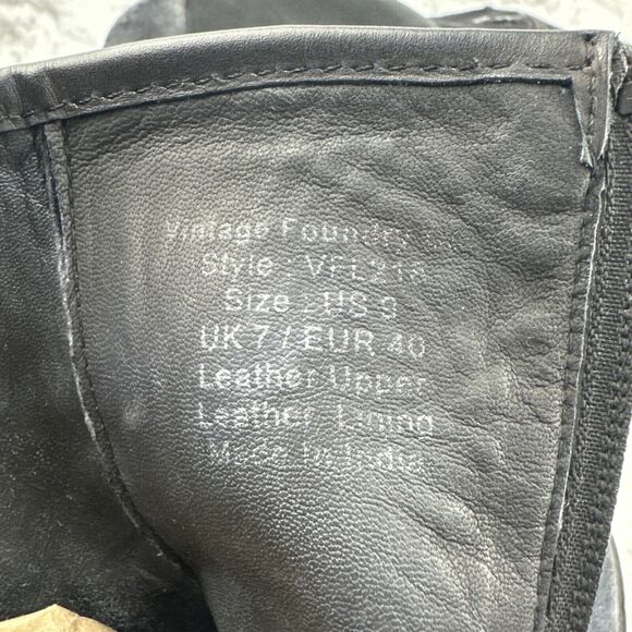 Vintage Foundry Co. Womens Miriam Biker Buckle Ankle Boots Size 9 Black Leather - Picture 9 of 9